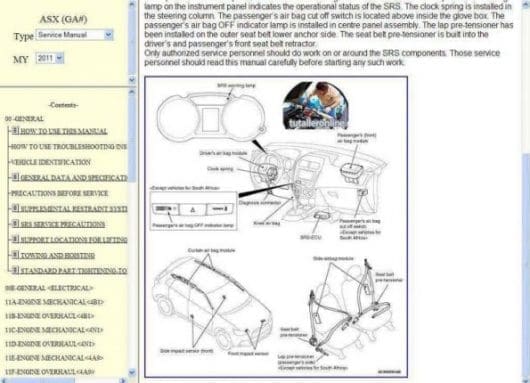 Mitsubishi ASX workshop manual - Tutalleronline - 2