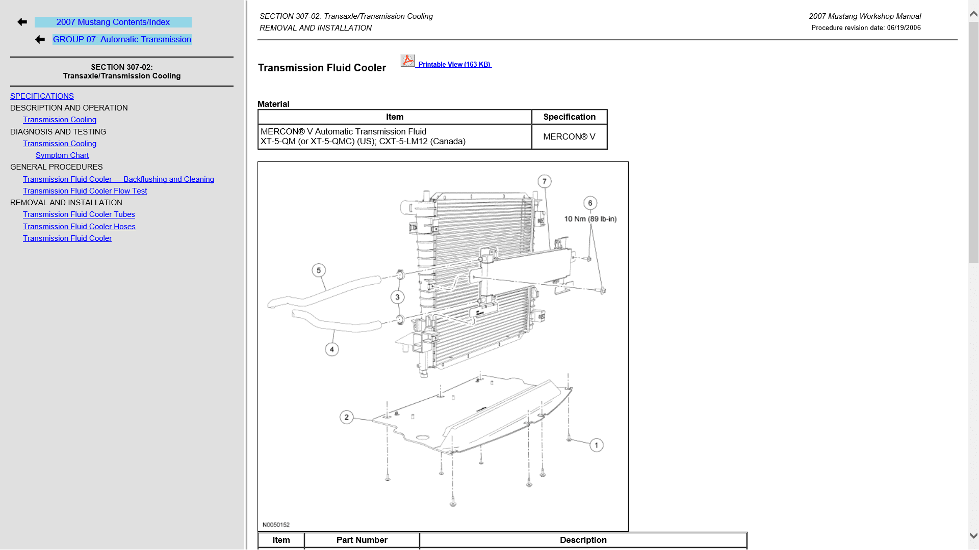 Ford Mustang 2007 Workshop Manual - Tutalleronline - 4