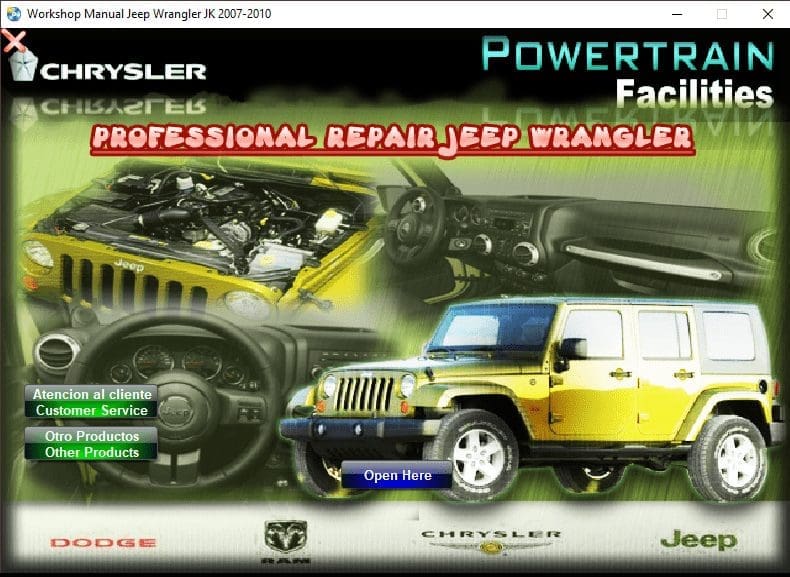 Manual De Taller Y Reparacion Jeep Wrangler Jk 2007-2010 Jeep Wrangler JK Workshop Manual - Tutalleronline - 1