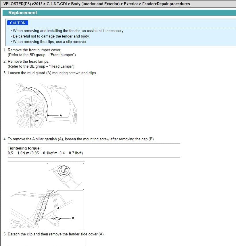 HYUNDAI VELOSTER 2013 Workshop Manual - Tutalleronline - 4