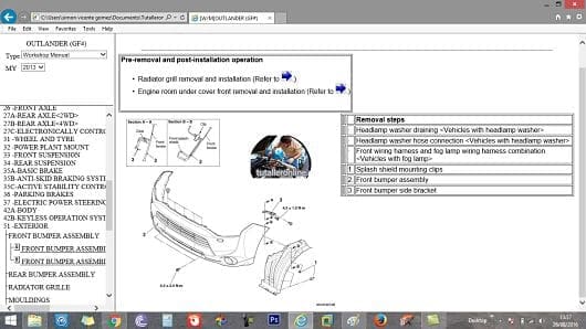 Workshop Manual Mitsubishi Outlander PHEV - Tutalleronline - 4