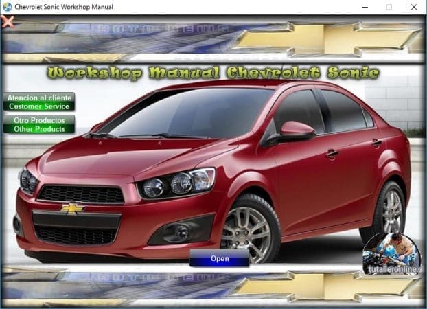 Manual De Taller O Reparacion Chevrolet Sonic / New Aveo 2012 - 2016 Workshop manual CHEVROLET SONIC / NEW AVEO 2012 – 2016 - Tutalleronline - 1