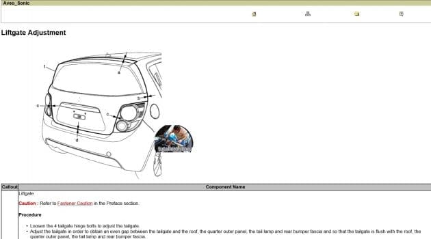 Workshop manual CHEVROLET SONIC / NEW AVEO 2012 – 2016 - Tutalleronline - 9