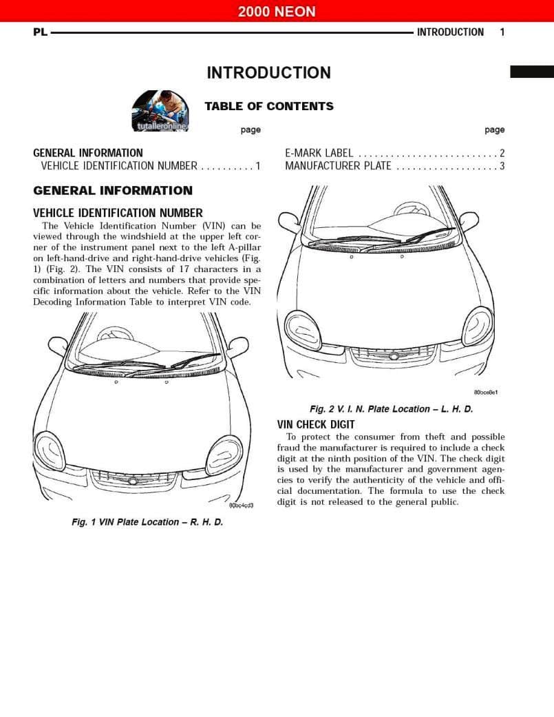 DODGE NEON 1997-2002 - Tutalleronline - 4