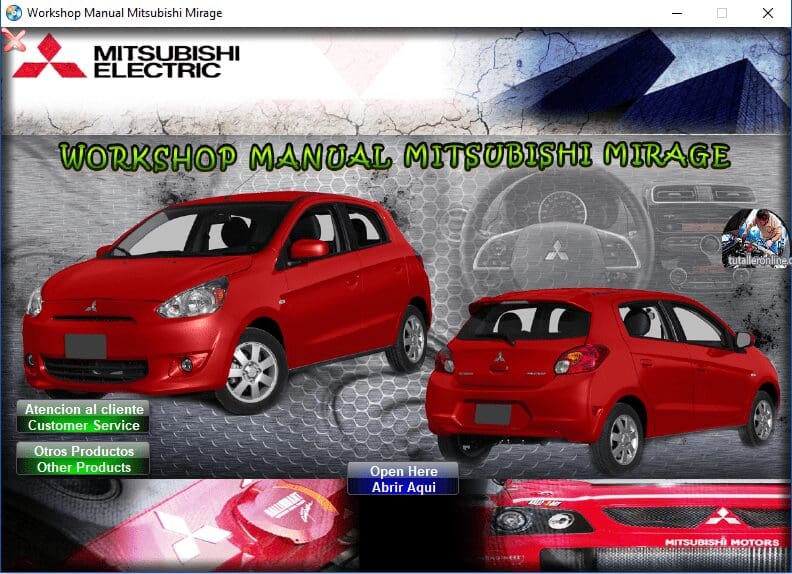 MANUAL DE TALLER Y REPARACION MITSUBISHI MIRAGE 2012-2015 Mitsubishi Mirage Workshop Manual 2012-2015 - Tutalleronline - 1