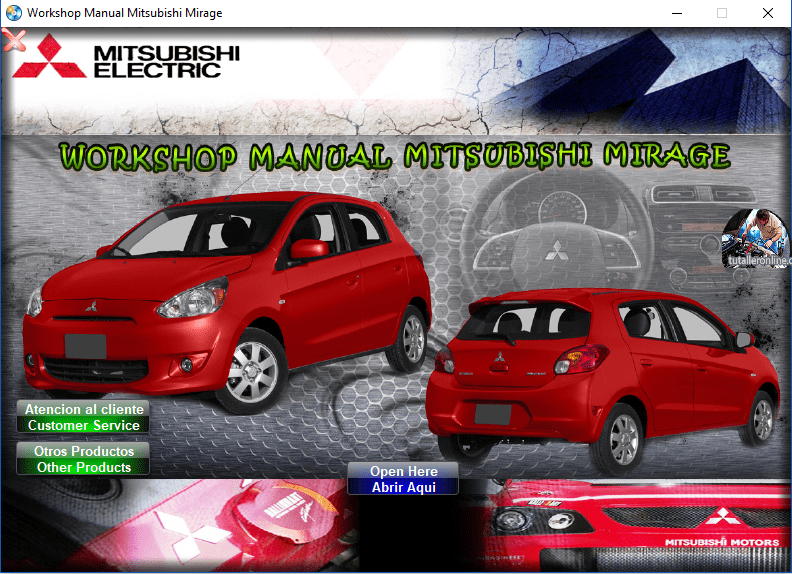 Mitsubishi Mirage Workshop Manual 2012-2015 - Tutalleronline - 1