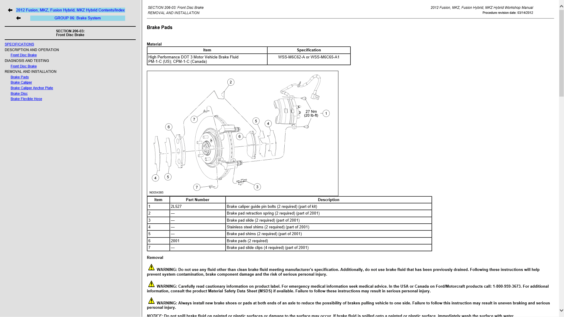 Ford Fusion 2010-2012 workshop manual - Tutalleronline - 6
