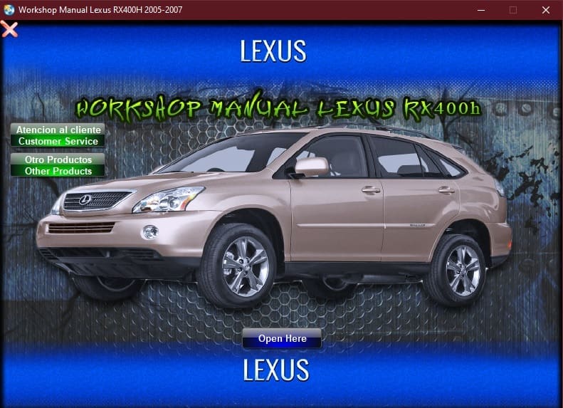 Lexus RX400H 2005-2007 Workshop Manual - Tutalleronline - 1