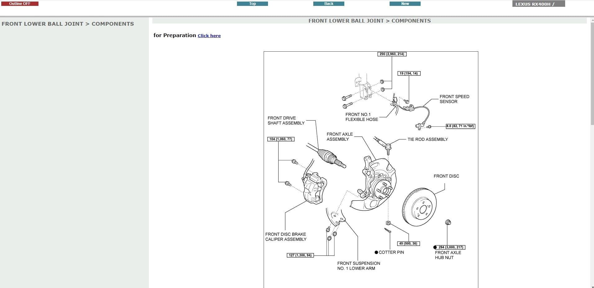 Lexus RX400H 2005-2007 Workshop Manual - Tutalleronline - 2