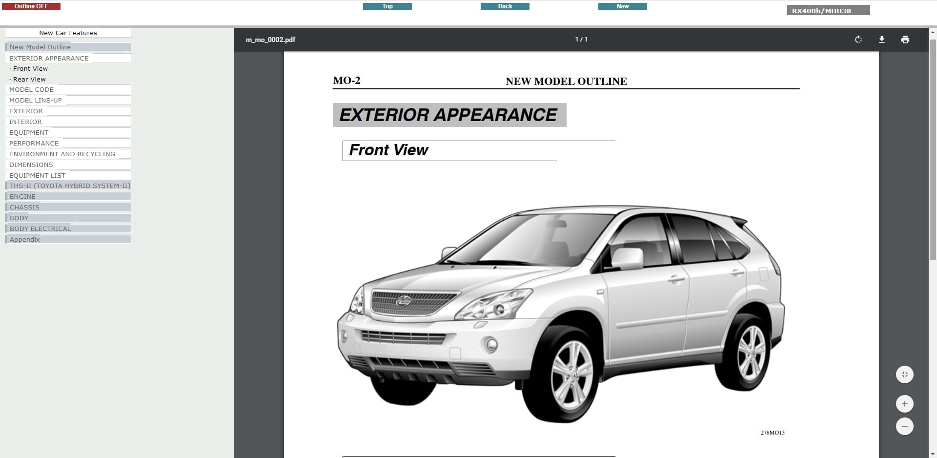 Lexus RX400H 2005-2007 Workshop Manual - Tutalleronline - 5