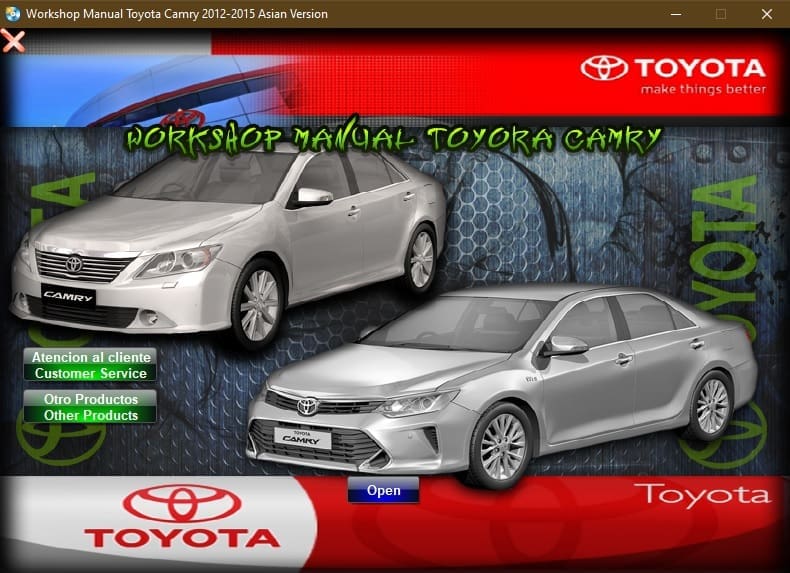 Manual De Taller Toyota Camry Aurion Xv50 2012-2015 Asia Version