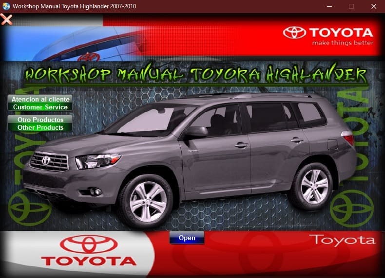 Toyota Highlander 2007–2010 workshop manual - Tutalleronline