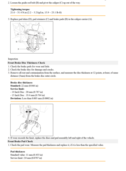 Kia Rio UB 2011-2014 Workshop Manual - 3