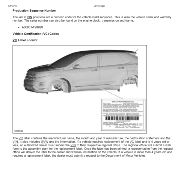 Ford Edge - Endura 2015-2018 Workshop Manual - Tutalleronline - 5