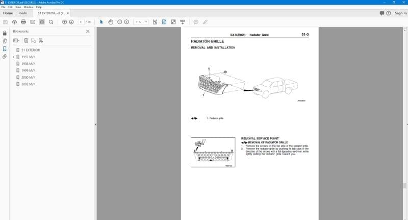 Mitsubishi L200 1997-2002 Workshop Manual - Tutalleronline - 5