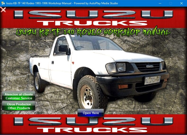 MANUAL DE TALLER Y REPARACION ISUZU KB-TF 140 RODEO 1993-1996 Isuzu KB-TF 140 Rodeo 1993-1996 Workshop Manual - Tutalleronline - 1