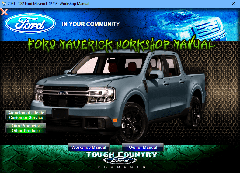 Manual De Taller Y Reparacion Ford Maverick 2021-2022 Manual de taller y reparación Ford Maverick 2021–2022
