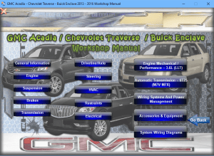 GMC Acadia - Chevrolet Traverse - Buick Enclave 2013 - 2016 Workshop Manual - Tutalleronline - 2