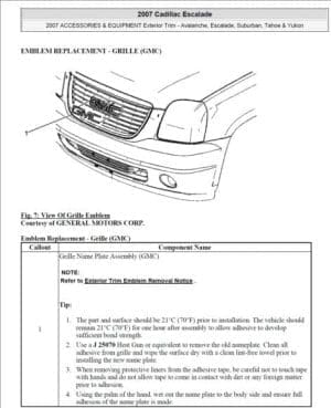 Avalanche, Escalade, Suburban, Tahoe & Yukon 2007-2009 Workshop Manual - Tutalleronline - 5