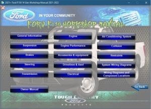 Ford F150 14 Gen Workshop Manual 2021-2022 - Tutalleronline - 2