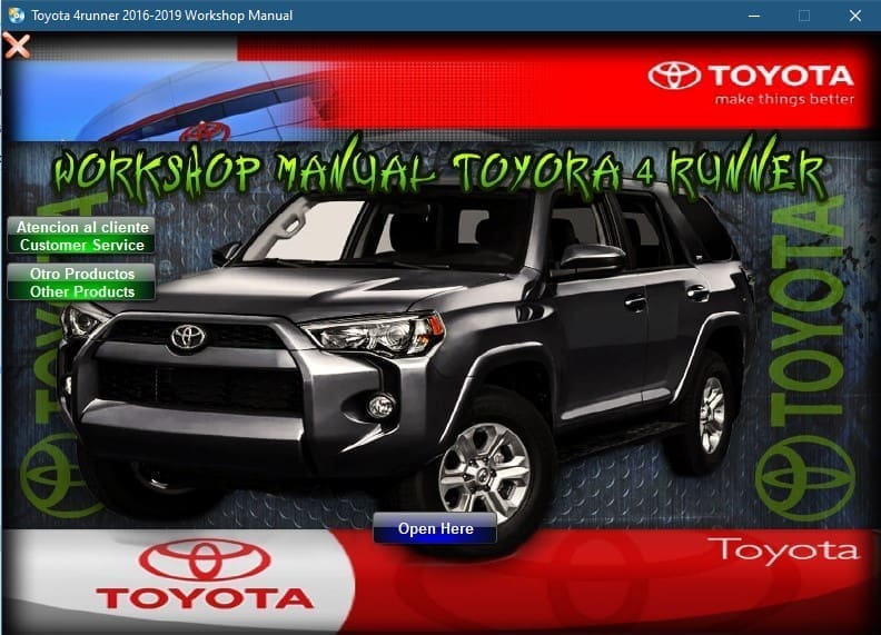 Toyota 4Runner 2016–2019 Workshop Manual - Tutalleronline